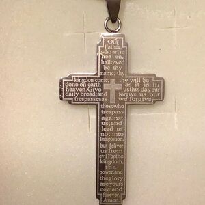 Lord Prayer Cross Necklace